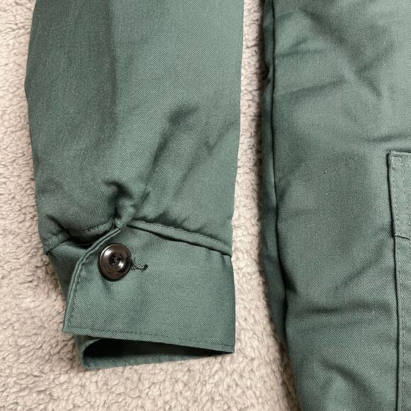 Vintage Union Made Jacket Mens Size 40 Green Full Zip Mechanic Work - Picture 5 of 13